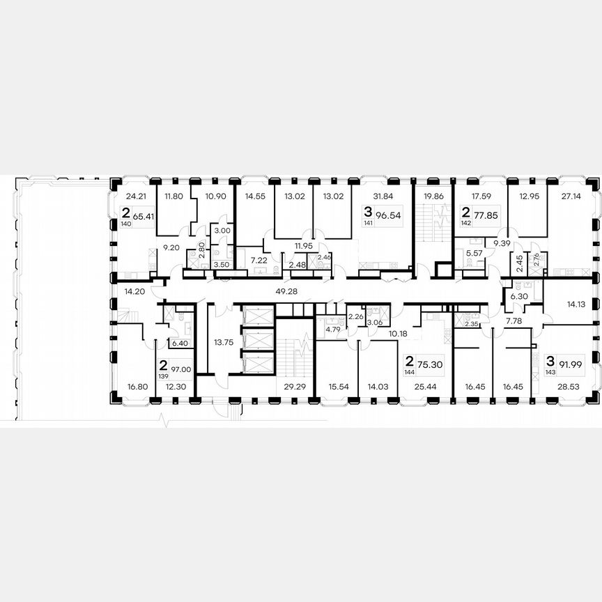 2-к. апартаменты, 79,2 м², 13/21 эт.