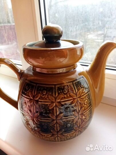 Керамический заварочный чайник петух времен СССР