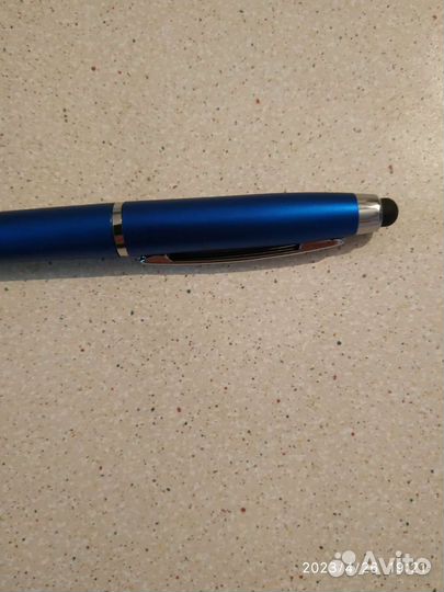 Ручка шариковая с резинкой стилусом