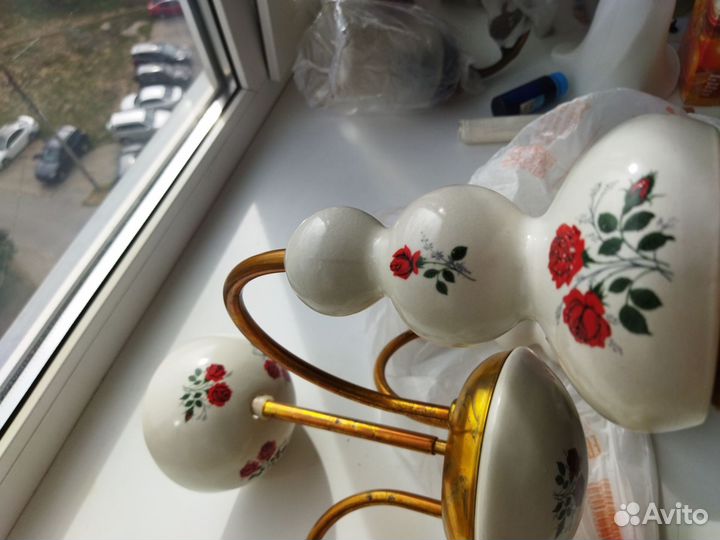 Люстра 3-х рожковая Е27 латунь СССР ретро