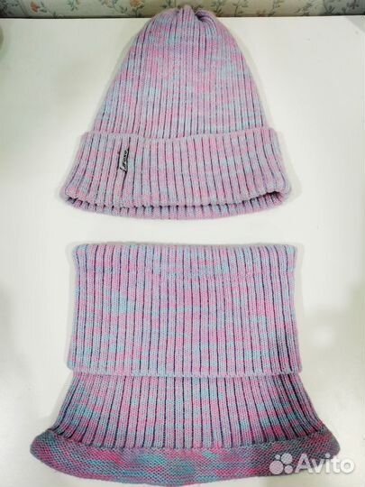 Комплект шапка шарф для девочки зима осень