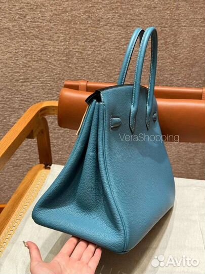 Сумка Hermes Birkin 35 Blue Jean PHW