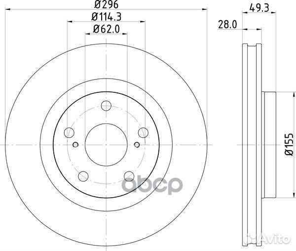 Диск тормозной перед/зад ND1048K nisshinbo