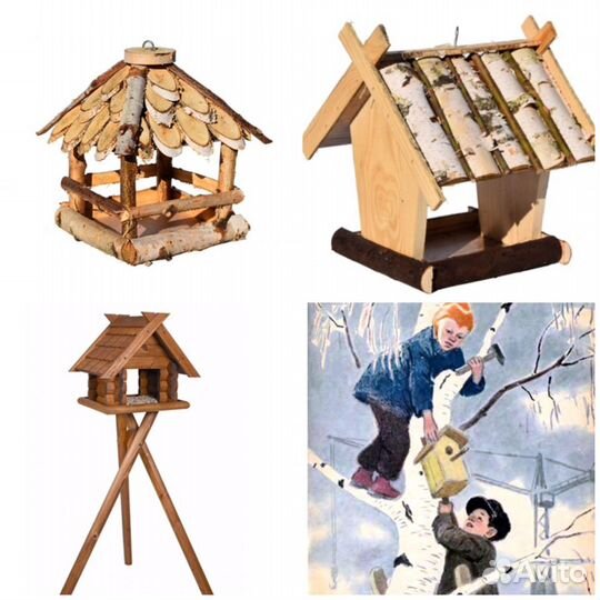 Когтеточки, будки, вольеры, скворечники, кормушки