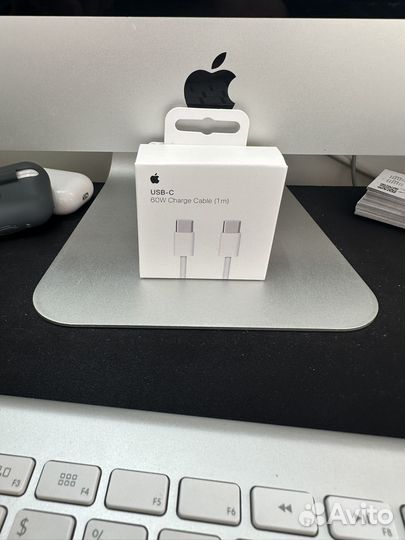 Кабель Type-C - USB Type-C белый 1 м (плетенный)