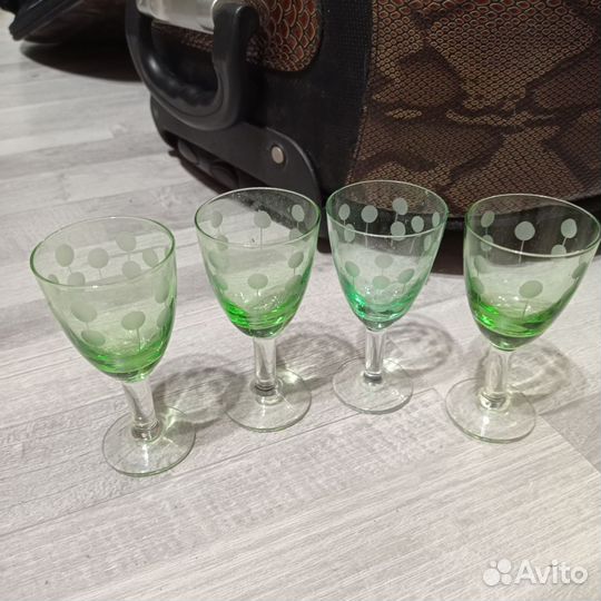 Штоф рюмки цветное стекло СССР