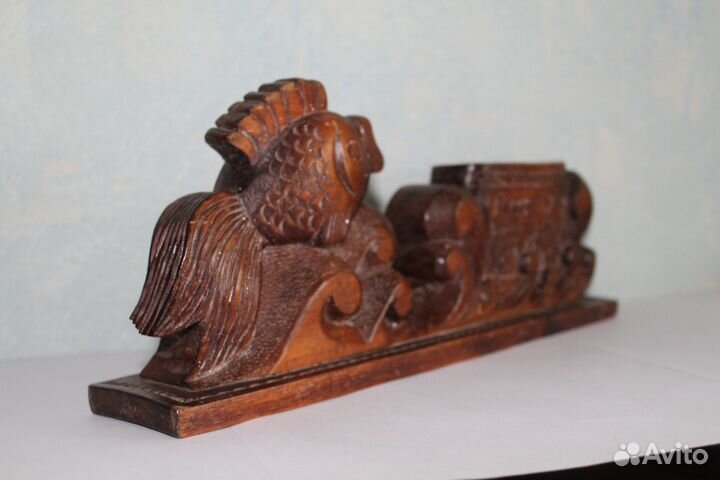 Письменный прибор в виде рыбки. Абрамцево До 1917г