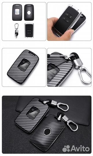 Чехол на ключ Renault / Рено Black