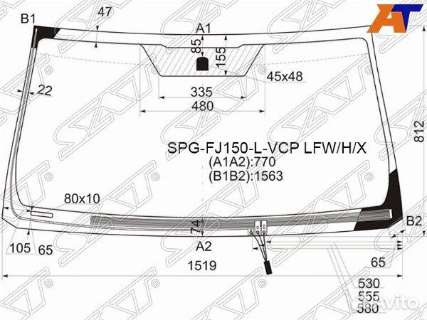 Стекло лобовое toyota land cruiser prado