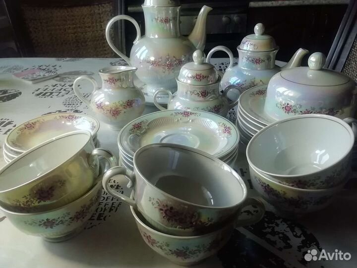 Чайно-кофейный сервиз Кольдиц гдр форфор новый