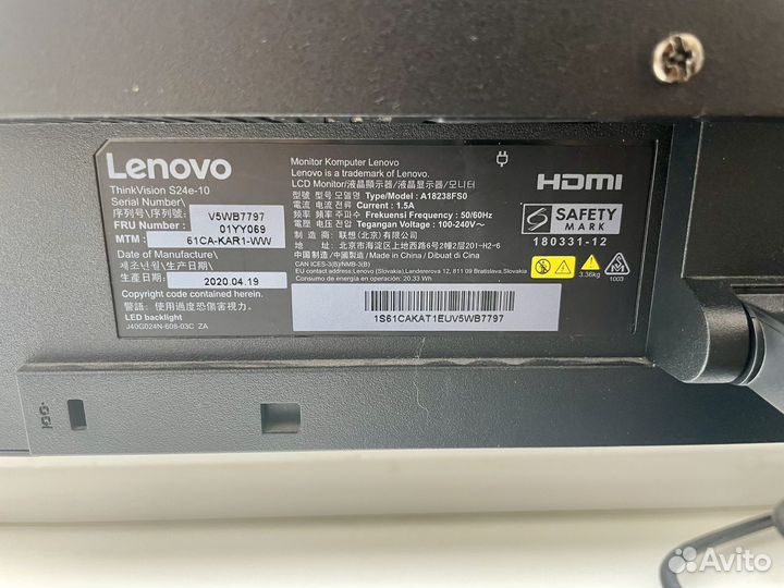 Монитор 1920x1080 Full Hd