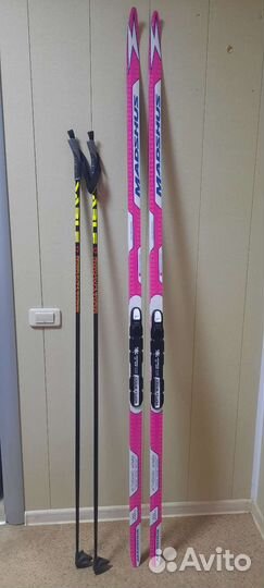 Лыжи madshus, крепления NNN, палки