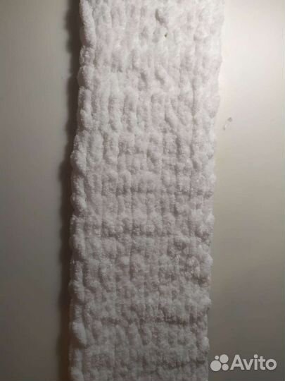 Шарф из Ализе пуффи белый