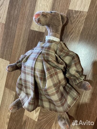 Плюшевый медведь беременный в платье 42см