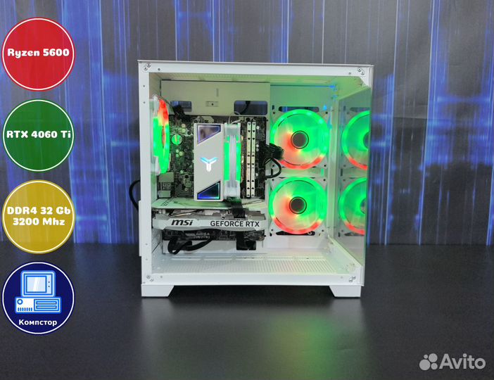 Игровая система AMD5600-RTX4060Ti-32DDR4-JSK29-A520