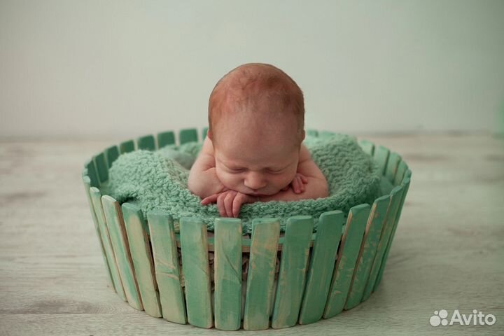 Реквизит для фотосессии новорожденных бадейка