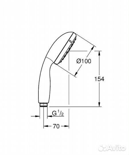 Ручной душ Grohe Tempesta 27923001 Хром