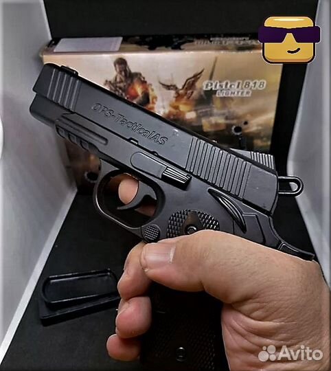 Зажигалка пистолет металлический Colt 818