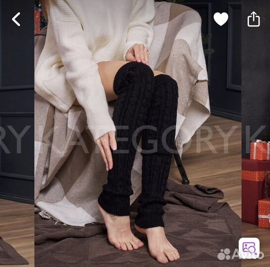 Гетры, шарф снуд-хомут новые вязаные