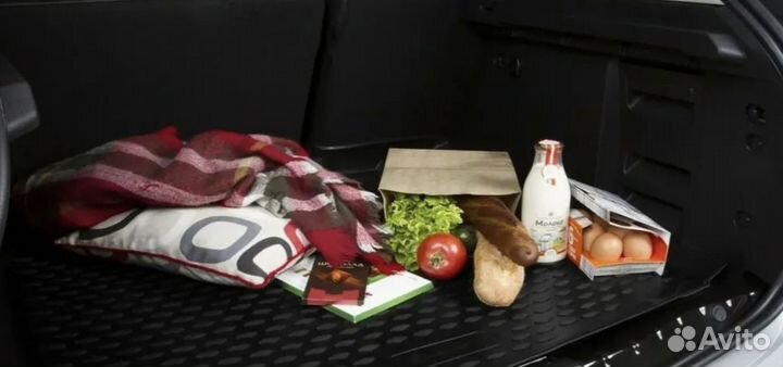 Коврик в багажник Skoda Kodiaq 2017 7 мест короткий пластик