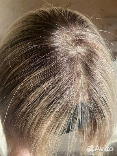 Парик полусистема из натуральных волос