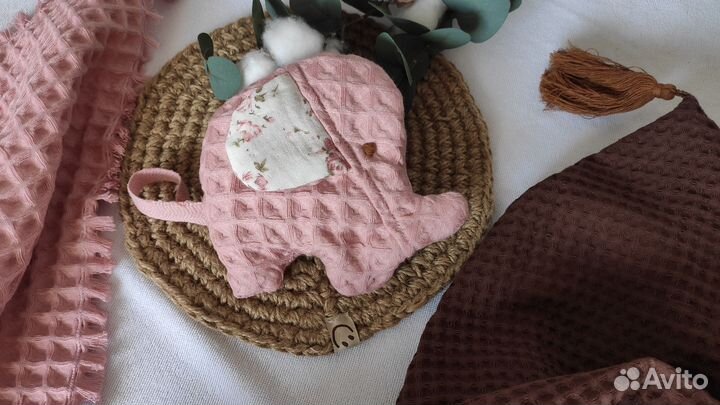 Мочалка розовый слон