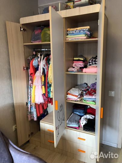 Новый Шкаф 3-створчатый для детской (детская кот)