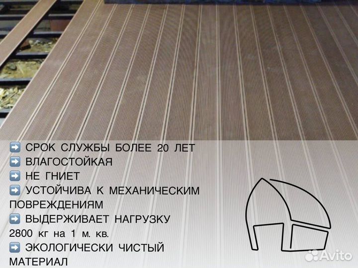 Террасная доска из дпк со склада