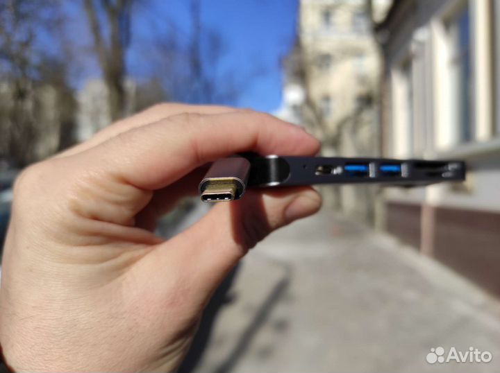 USB Hub (хаб) для макбука Novoo USB-C 6 в 1 Новый