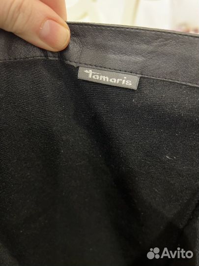 Сапоги демисезонные женские 40 Tamaris черные Кожа