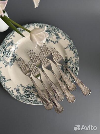 Комплект вилок и ложек франция винтаж серебрение