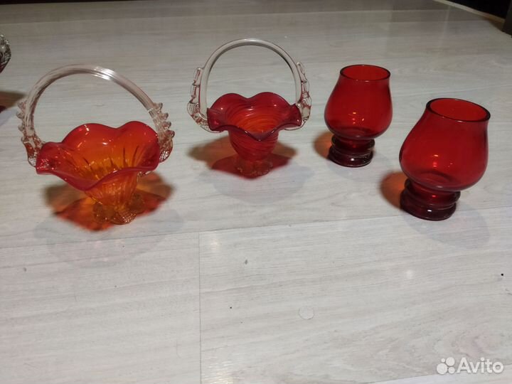 СССР конфетницы,ваза,стаканы,чайник, хрусталь