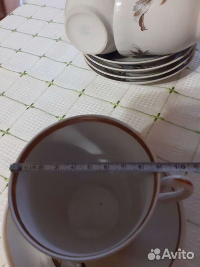 Чашка с блюдцем 5 пар.новые