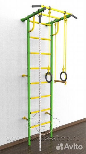 Детский комплекс rokids зеленый со ступеньками