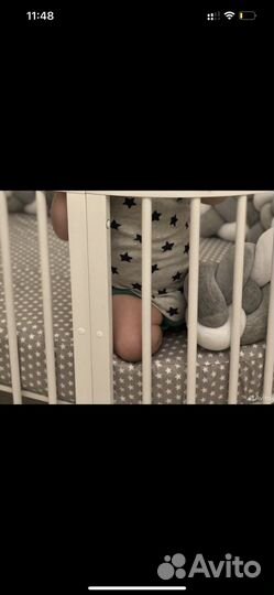 Детская кроватка трансформер круглая