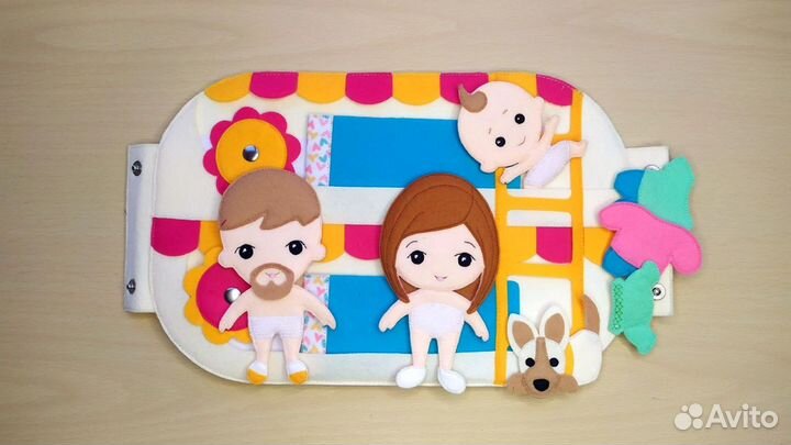 Книжка из фетра- кукольный домик