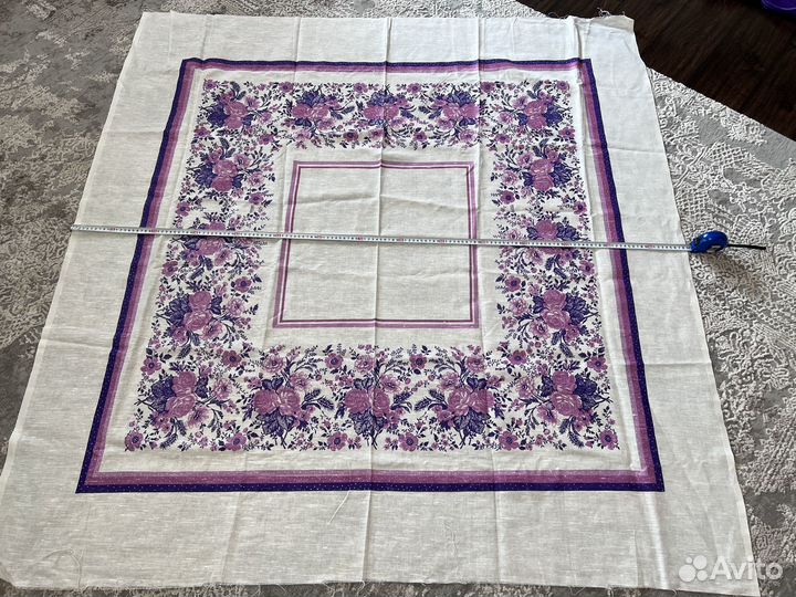Скатерть лен СССР новая(1.5*1.5)