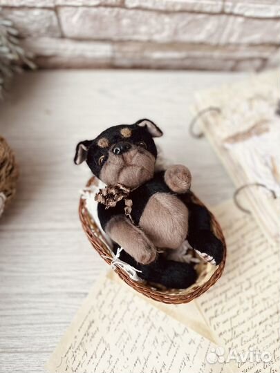 Тедди собака ручной работы