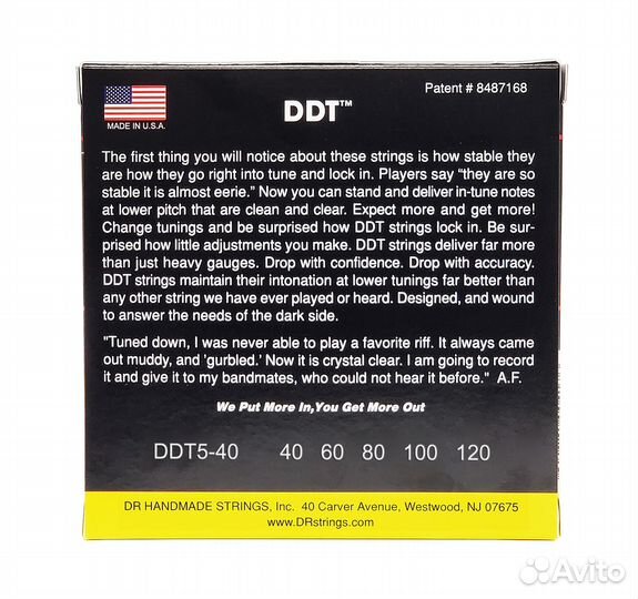 Струны для бас-гитары DR DDT5-40