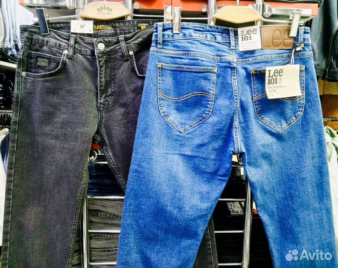 Джинсы Lee Синие+ Серые