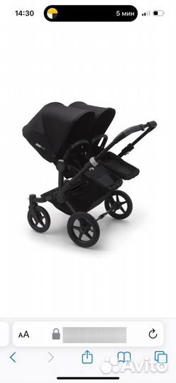 Коляска Bugaboo Donkey 3Twin для двойни погодок