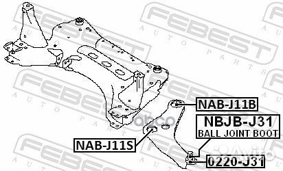 Сайлентблок передний переднего рычага nissan