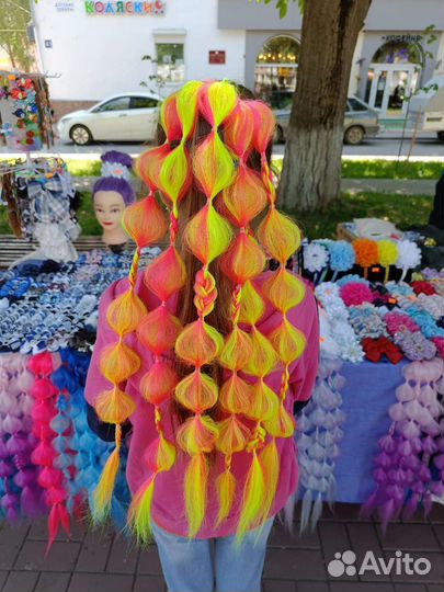 Косы на резинке,афрорезинка