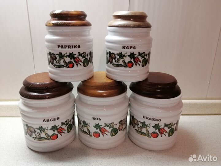 Банки для сыпучих продуктов фарфор