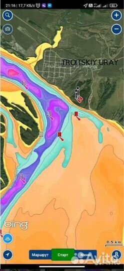 Карта глубин Татарстана на телефон