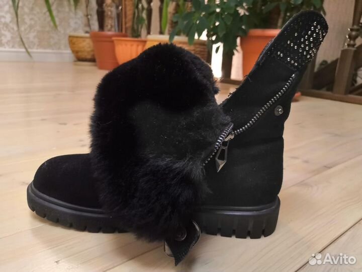 Сапоги зимние замшевые в отл состоянии