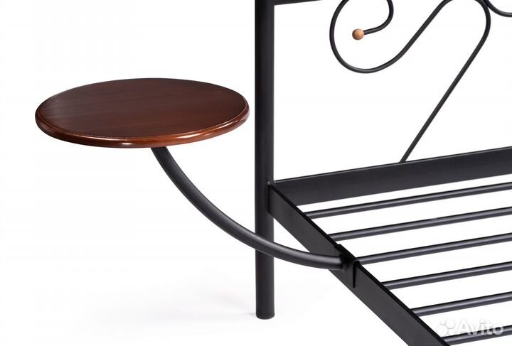 Полка Лавона 2 коричневая / черная