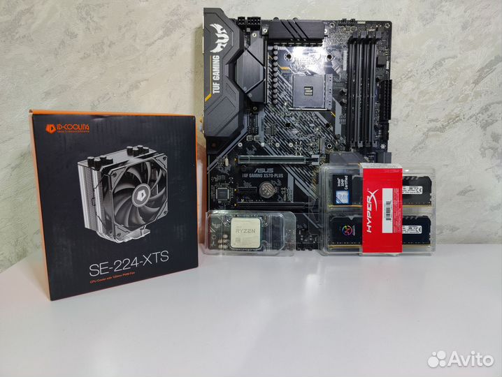 Комплект Ryzen 5 5600x+x570 tuf+32gb ddr4+кулер