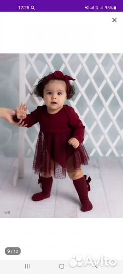 Платье боди для девочки 80 86