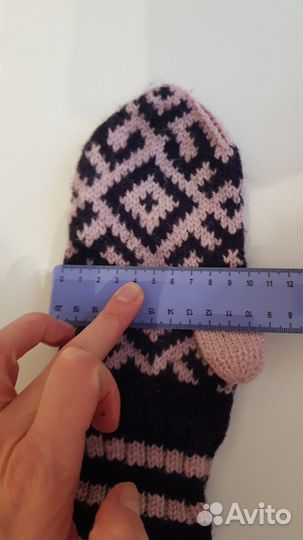 Варежки ручной работы чистая шерсть